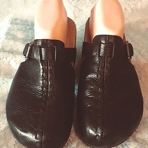 Sofft Branwen Black Leather Mules Size 8M